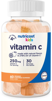 Nutricost Kids Vitamin C Gummies bottle front highlighting design and purpose