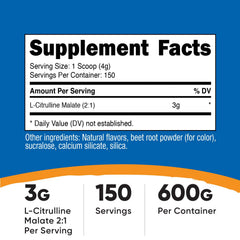 Nutricost L-Citrulline Malate powder jar highlights premium pre-workout formula