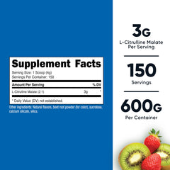 Nutricost L-Citrulline Malate 2:1 scoop shows convenient serving size for daily use.
