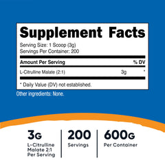Nutricost L-Citrulline Malate scoop pour demonstrates easy dosing for endurance.