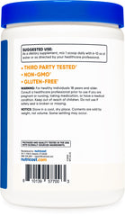 Nutricost L-Tyrosine powder bag reveals gluten-free, non-GMO formulation.