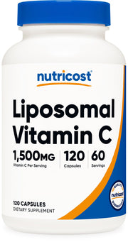 Nutricost Liposomal Vitamin C bottle view for daily routine and convenience.