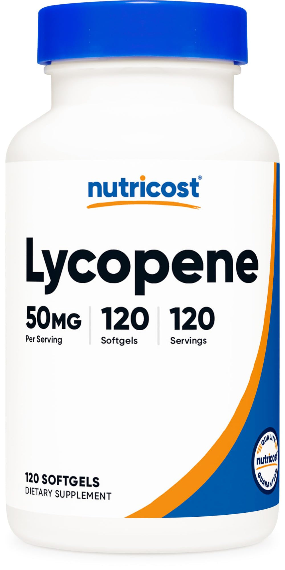 Nutricost Lycopene 50mg softgels bottle for convenient daily antioxidant support