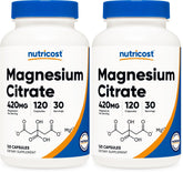 Nutricost Magnesium Citrate 420 mg bottle on shelf supports a simple daily wellness routine
