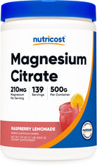 Nutricost Magnesium Citrate Raspberry Lemonade bottle for easy daily use.