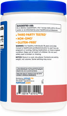 Nutricost Raspberry Lemonade magnesium citrate nutrition label highlights serving size.