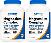 Nutricost Magnesium Complex bottle front view for easy daily magnesium routine.