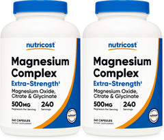 Nutricost Magnesium Complex bottle front view for easy daily magnesium routine.