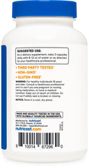 Nutricost Magnesium Malate package information panel showing two bottles in pack.