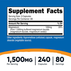 Nutricost Magnesium Taurate capsules designed for easy daily use
