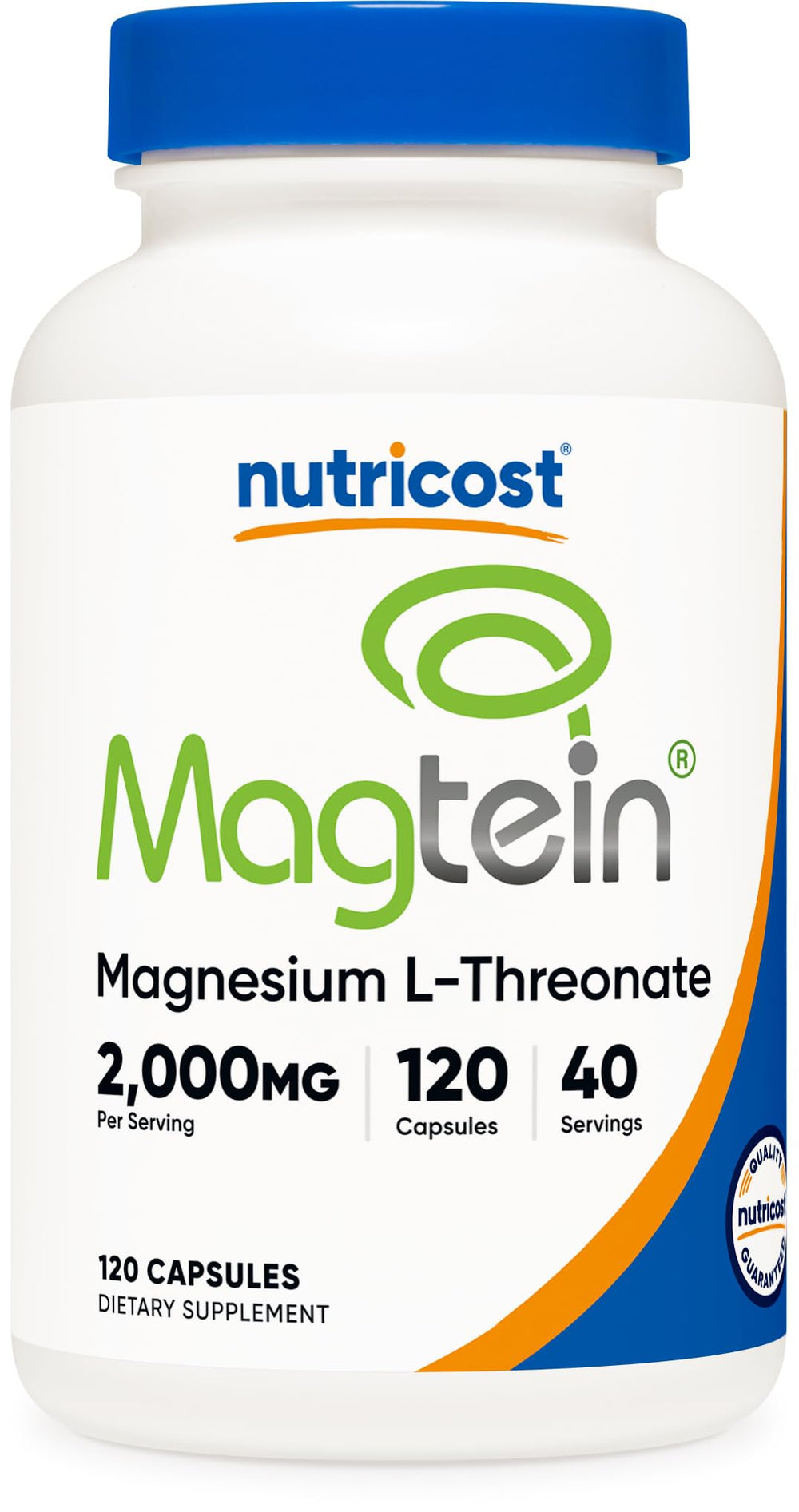 Nutricost Magtein 2000mg bottle shown for daily supplementation