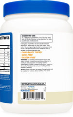 Nutricost MCT Oil Powder vanilla bottle side view.