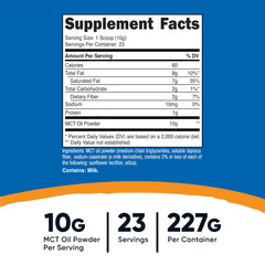 Nutricost MCT Oil Powder scoop for precise on‑the‑go fueling.