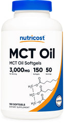 Nutricost MCT Oil Softgels bottle front for keto support