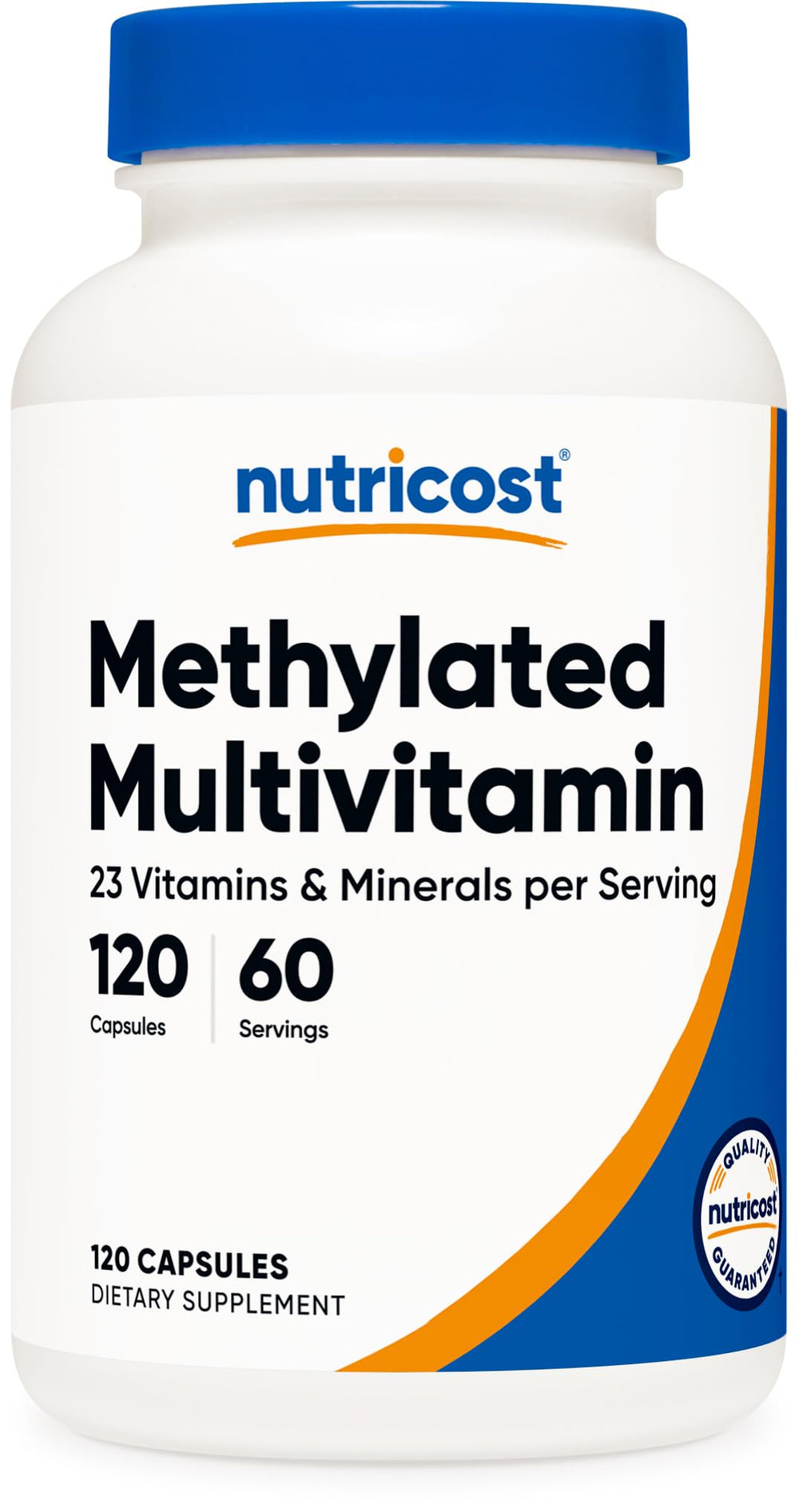 Nutricost Methylated Multivitamin bottle front showing 60 servings for daily wellness