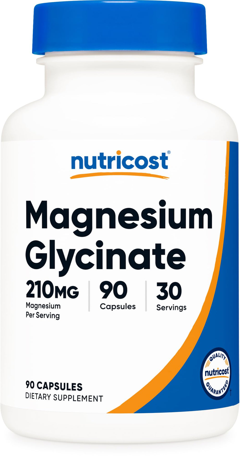 Nutricost Magnesium Glycinate Capsules bottle on counter ready for daily use.