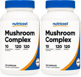 Nutricost Mushroom Complex bottle front, daily wellness support.