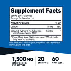 Nutricost myHMB capsules close-up showing convenient capsule form