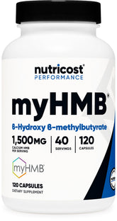 Nutricost myHMB bottle pour for easy daily performance support.