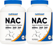 Nutricost NAC 600 mg bottle front view showing product branding.