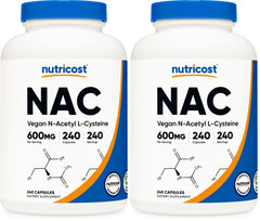 Nutricost NAC 600 mg bottle front view showing product branding.
