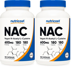 Nutricost NAC 600mg capsule close-up for daily use