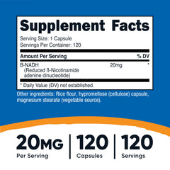 Close-up of Nutricost NADH capsules for easy daily intake