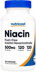 Nutricost Niacin flush-free bottle ready for daily use