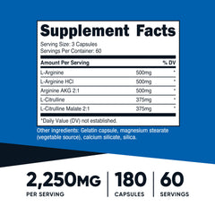 Nutricost Nitric Oxide Booster capsules pour for easy dosing during workouts.