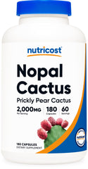 Nutricost Nopal Cactus bottle front for daily vegan wellness.
