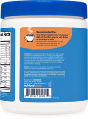 Nutricost Nutrizen Focus Cafe Latte ingredients close-up shows mushroom blend for focus.
