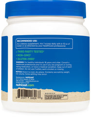 Nutricost Organic Chlorella Powder close-up reveals vibrant green powder for smoothies