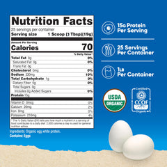 Nutricost Organic Egg White Protein Scoop image for quick shakes.