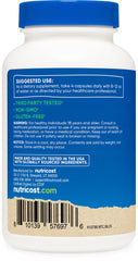 Nutricost Organic Triphala packaging displays organic and vegan claim.