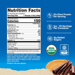 Nutricost protein scoop serving showing chocolate peanut butter flavor