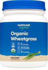 Nutricost Organic Wheatgrass Powder bottle for daily smoothies