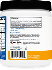 Nutricost label shows quality assurance and third-party testing.
