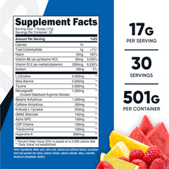 Nutricost Pre-X Xtreme scoop included beside the tub for accurate servings.