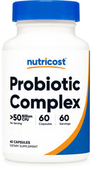 Nutricost Probiotic Complex bottle-front for daily digestive wellness routine