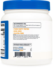 Nutricost whole husk flakes packaging; NSF GMP registered facility assurance.