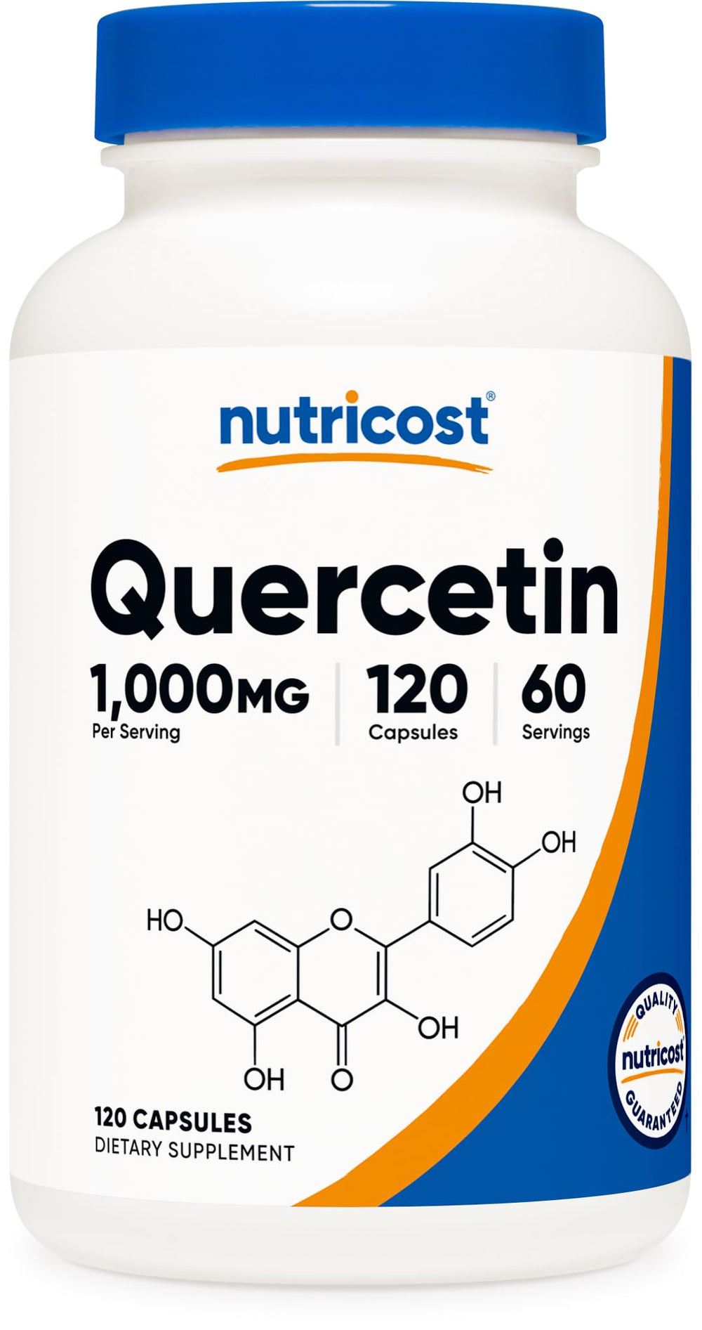 Nutricost Quercetin 1000mg bottle for easy daily supplementation.
