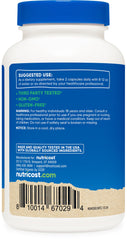 Nutricost Reishi ingredient panel highlighting organic, non-GMO features.
