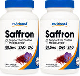 Nutricost saffron extract bottle front view showing daily wellness potential