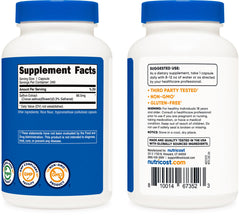 Nutricost saffron bottle on desk for a compact, everyday routine