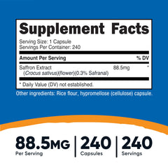 Nutricost saffron veggie capsules pouring for convenient daily use