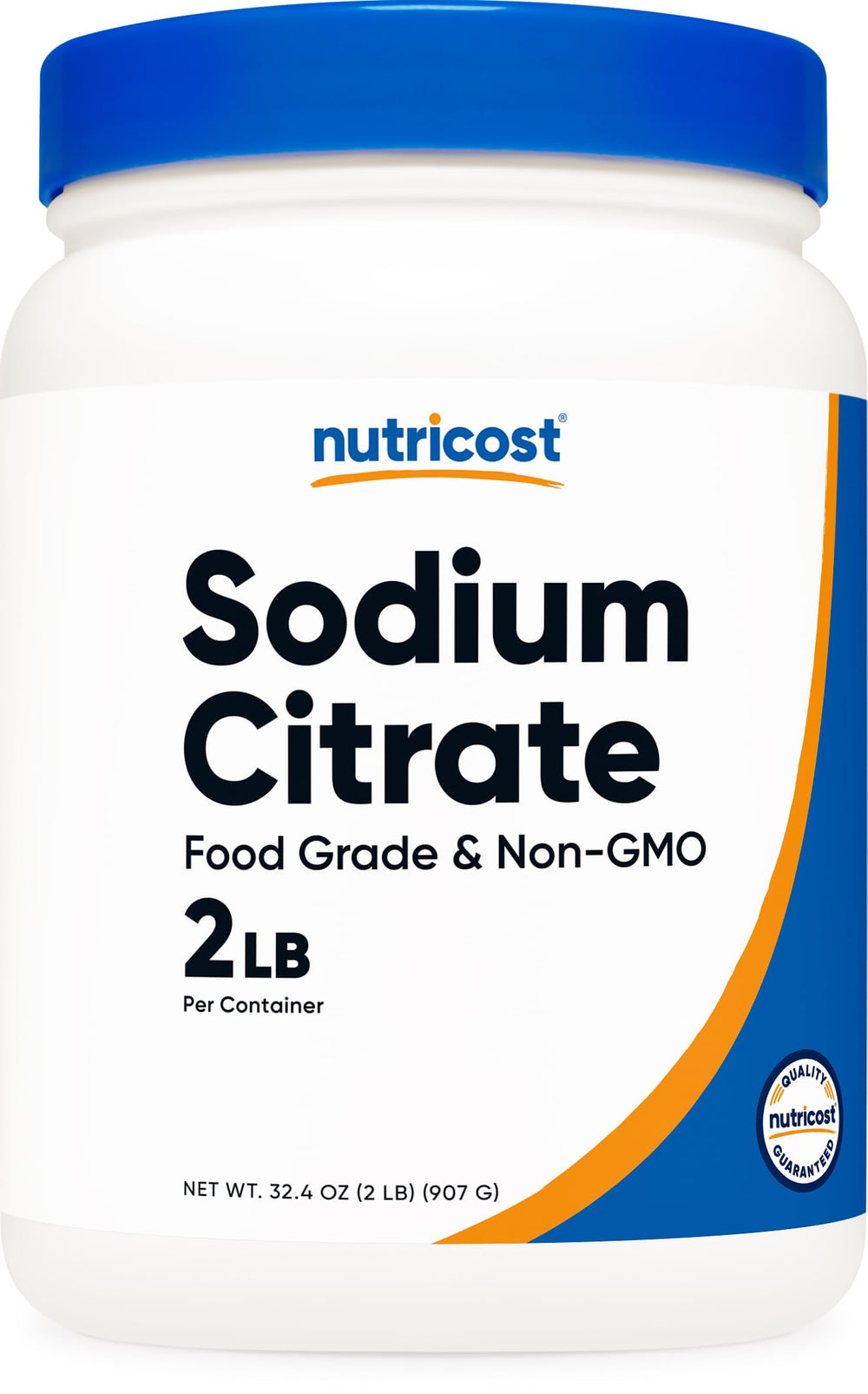 Nutricost Sodium Citrate bottle label close-up for quality assurance