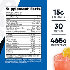 Powder scoop of Nutricost Stim-Free Pre-Workout highlighting 6,000 mg L-Citrulline