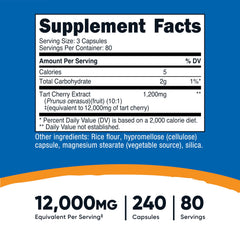 Nutricost Tart Cherry Extract capsules ready for vegan, gluten-free daily use