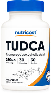 Nutricost Tudca bottle with 30 capsules for daily wellness routines