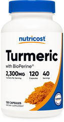 Nutricost turmeric curcumin bottle front highlighting high potency